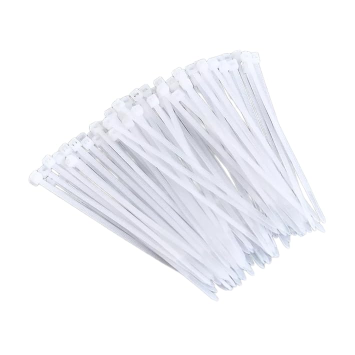 Nylon Cable Ties Transparent White Reusable Wire Organizer Cable Ties 100pcs Length 10cm