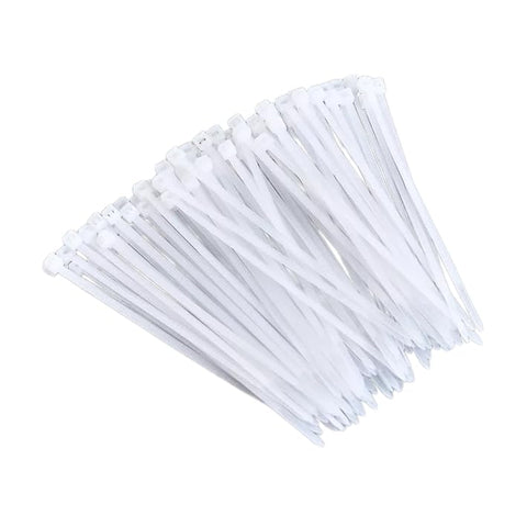 Nylon Cable Ties Transparent White Reusable Wire Organizer Cable Ties 100pcs Length 10cm