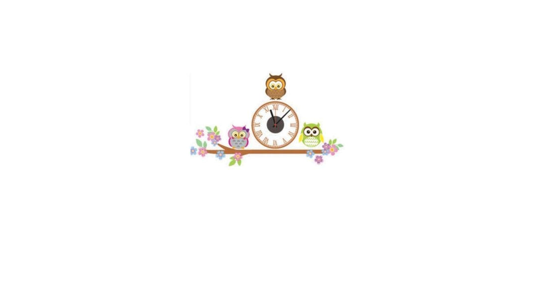 Cute Owl Wall Clocks Cartoon Sticker Large Decorative Wall Clocks Kids Bedroom Children Home Decor