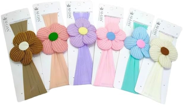1 Pcs Baby Girls Nylon Flower Headband Soft Hair Accessories