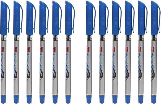 Roto Liquid Ballpoint Pen, Writing Speed 0.7 mm Line Thickness Pack of 12 Pens - Blue