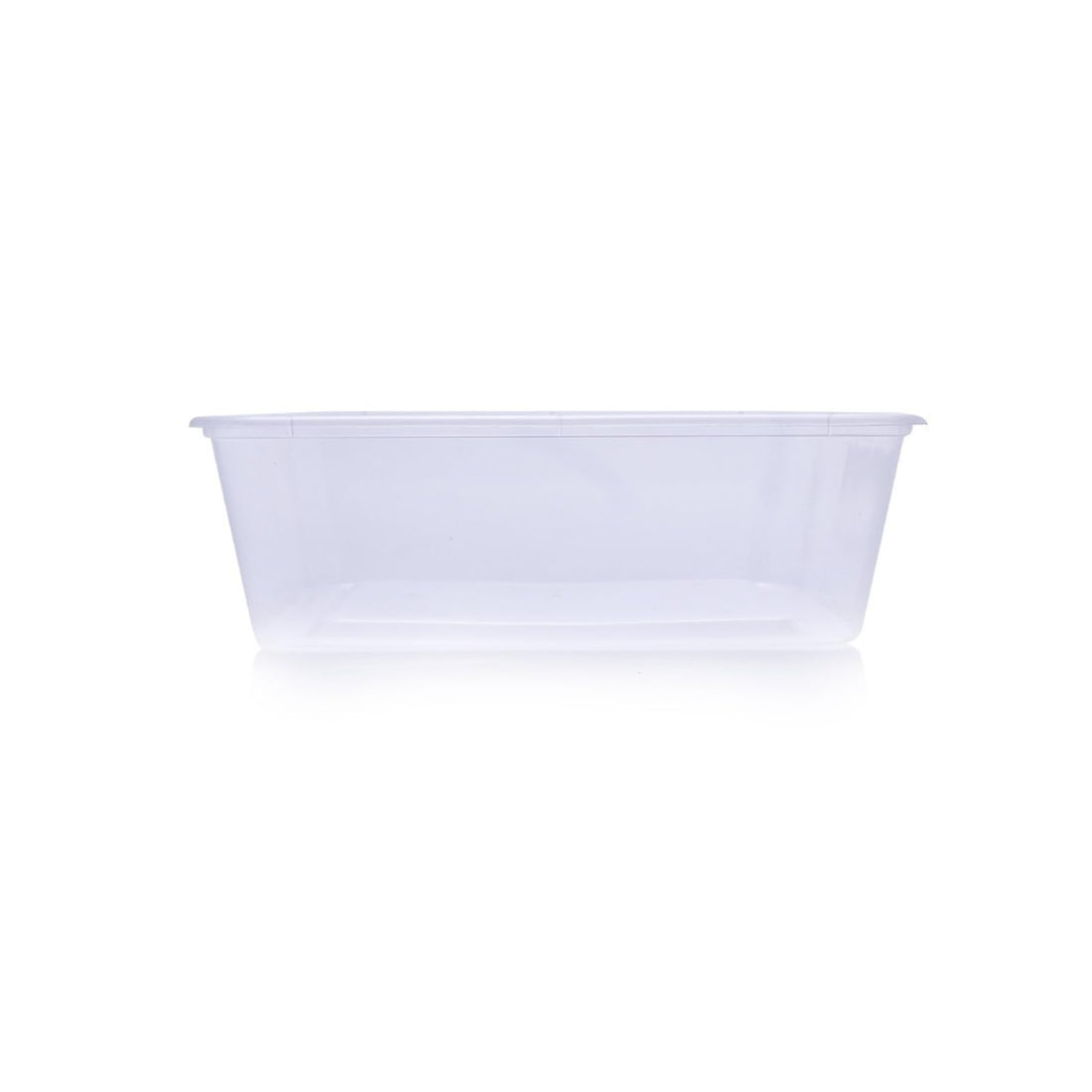 Pack of 10 KRNO® Clear Rectangular Food Containers with Lids Microwaveable Disposable PET Trays for Fridge Restaurants Catering & Takeout 750ml