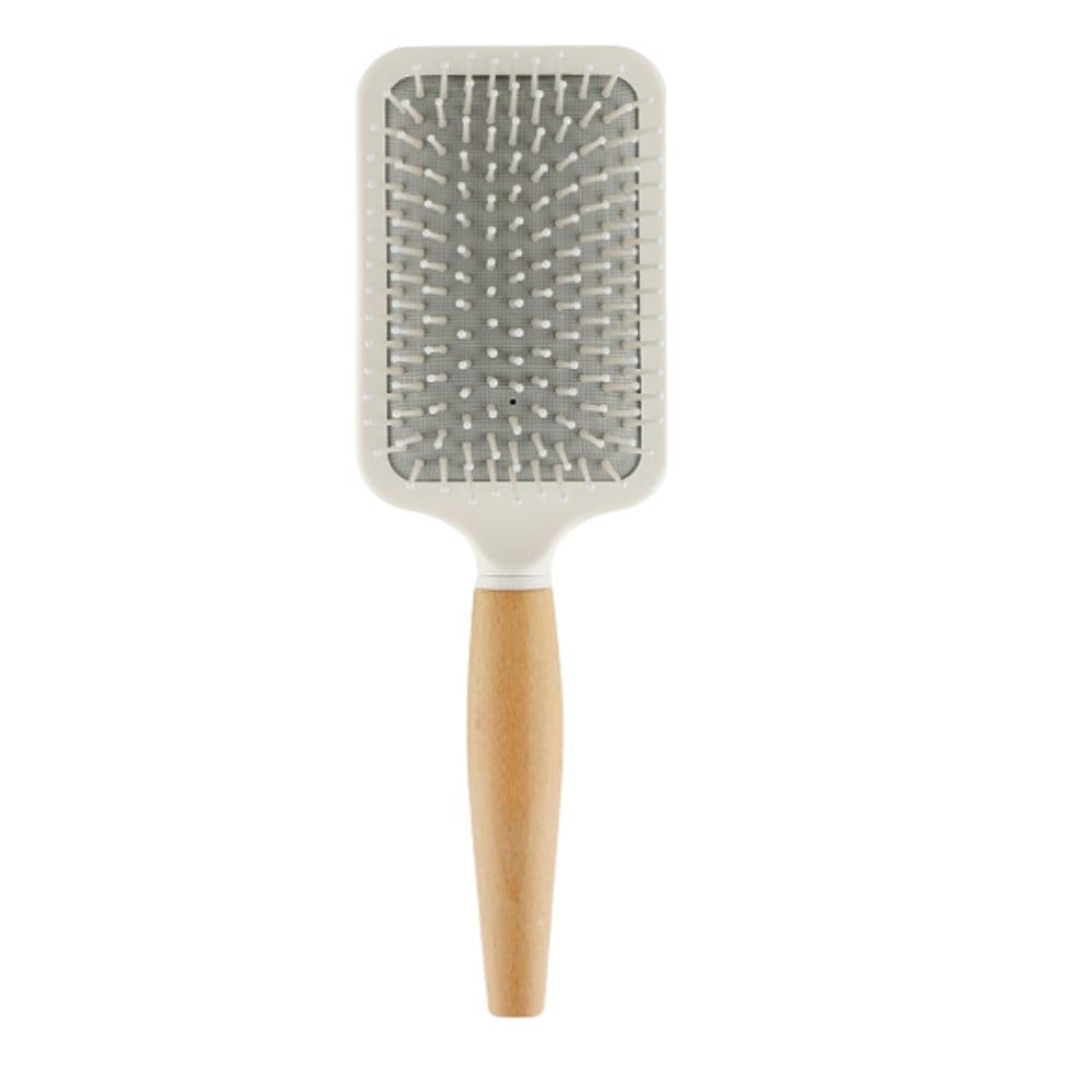 Happy Home Hair Brush | Hair Brush for Women Blow Drying | Paddle Hair Brush for Women & Men | Detangling & Anti-frizz | Bamboo Hair Brush | Paddle Hair Brush for Hair Growth & Curly Hair - Medium