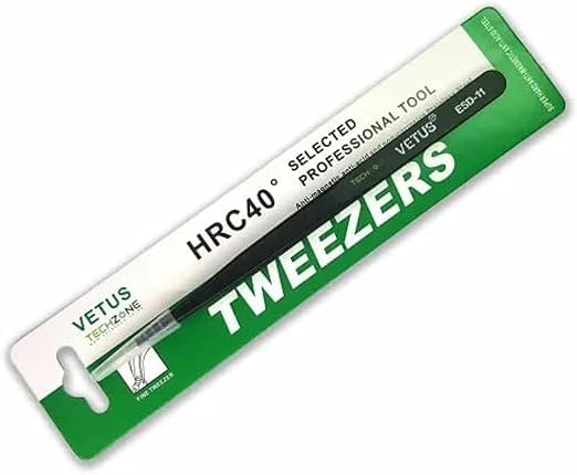HRC40 Professional Tweezer, Selected Precision Tool, Stainless Steel, ESD-12