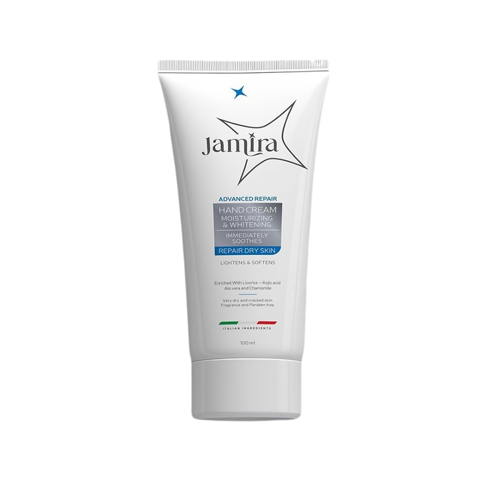 Jamira Advanced Repair Hand Cream, Fast-Absorbing Unscented Moisturiser with Aloe Vera, Chamomile, Panthenol & Kojic Acid, 100 ml