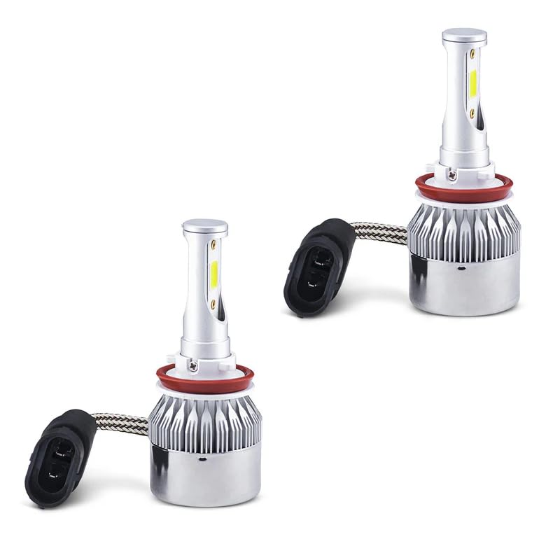 LED Light Bulbs with Cooling Fan for Cars and Trucks, LED Light Kit, Headlight Bulb (2 Piece Set - C6 - H8 - H9 - H11) - KaberTrade