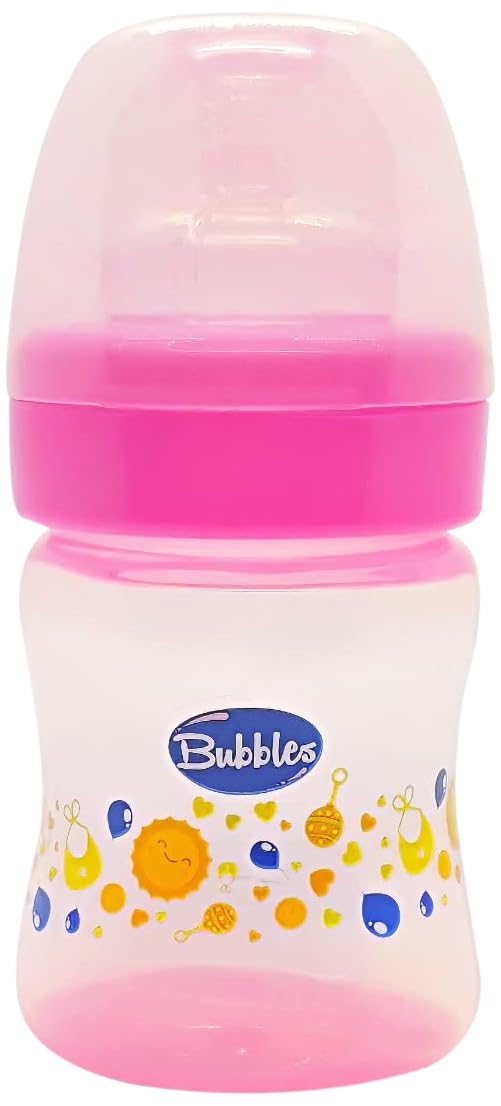 Bubbles classic feeding bottle rose 120ml