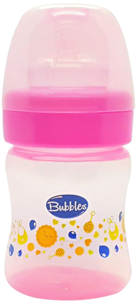 Bubbles classic feeding bottle rose 120ml