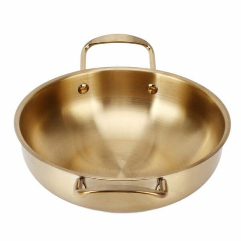 Next store Premium 26cm Stainless Steel Frying Pan with Exceptional Metallic Luster and Double Handles, Highly Durable "Modern" Pots for Modern Kitchens and Upscale Hospitality