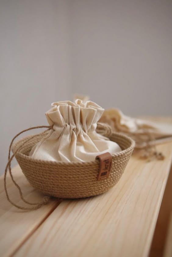 MacrameStore- Jute Accessories Organizer – 15 cm - منظم إكسسوارات جوت