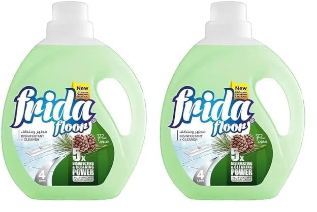 Frida Floor Disinfectant and Cleaner 4 Liters, Pine (Pack of 2)