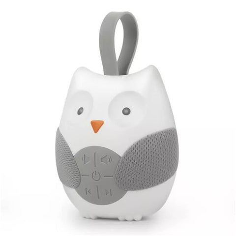 Portable White Noise Machine,Portable Owl White Noise Machine Baby Soother with 10 Light Music Songs 2 Natural Sounds Silicone Strap for Infants Toddlers