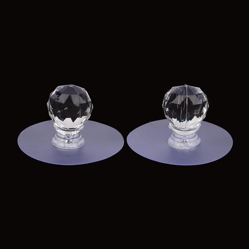 Lovely Billie Transparent Crystal Self-Adhesive Cabinet Drawer Door Knobs Handles Suitable for Smooth Surfaces
