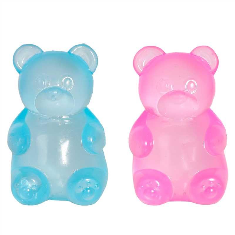 2pcs Stress Gummy Bear Squishy Stress Balls for Adults Kids Fidget Toy for Your Best Mellow and Chill Sugar Filled Bear Shape