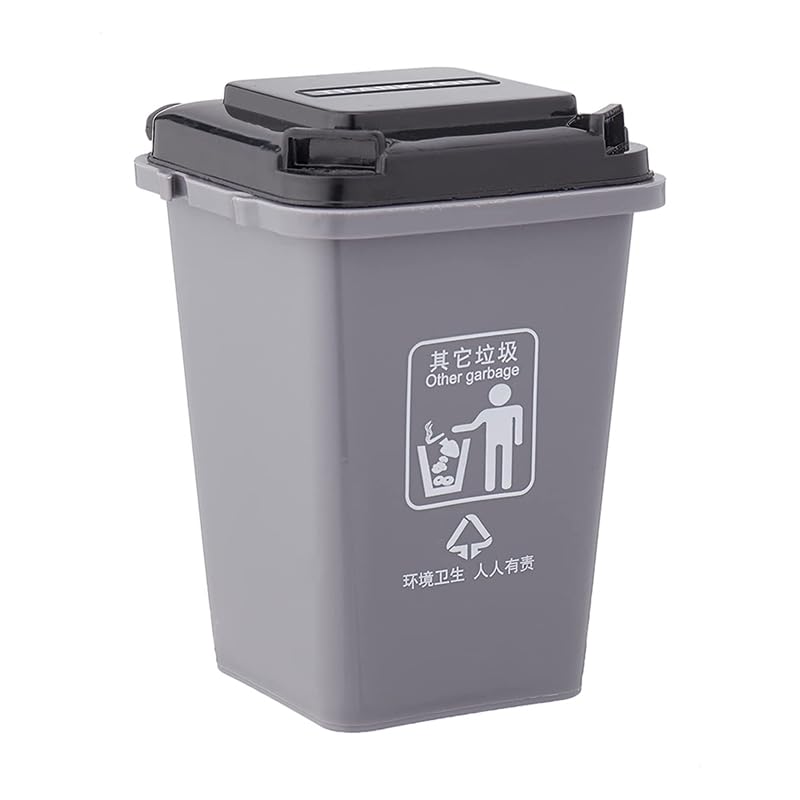 KaberMisr 2020 - KaberMisr 2020 Car Trash Can Waterproof Plastic Car Trash Can With Lid Foldable And Hanging (1 Piece, Grey, Code:2111)