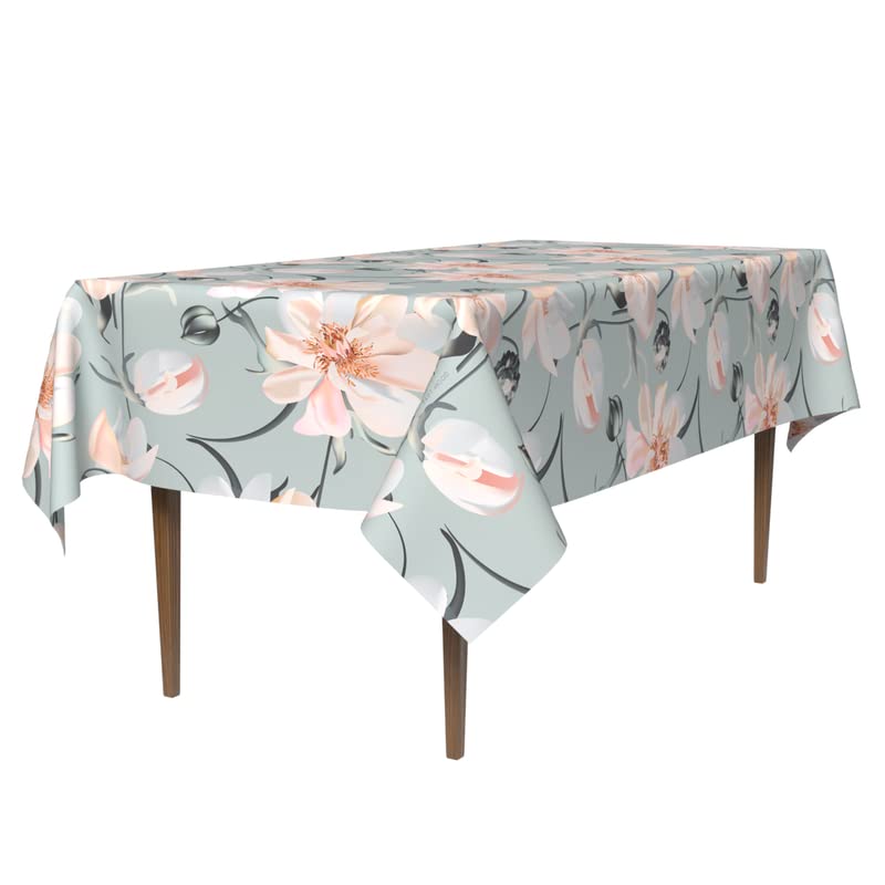 ART MOOD HOME Waterproof Polyester Fabric Peony tablecloth waterproof Multi color 140x300 CM