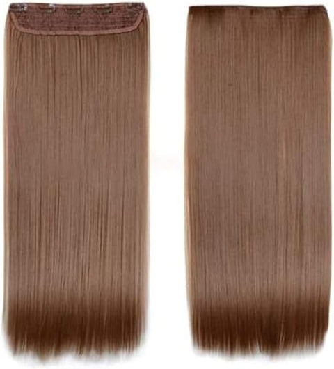 Long Straight Synthetic Hair Extensions 70cm 140g (Meduim Brown) ECIF