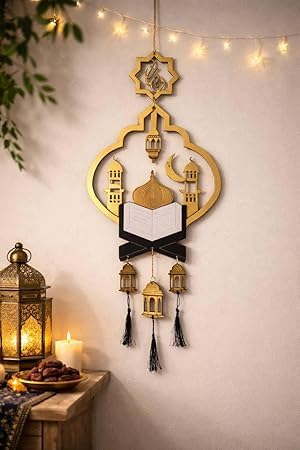 Wooden Pendant (Golden Wood Pendant 54cm Shape 2)