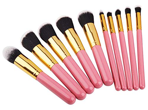 Professional Synthetic Kabuki Makeup Brush, Set of 10 Piece