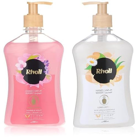 Rivoli Hand Wash Rose 450 ml and Rivoli Hand Wash White 450 ml