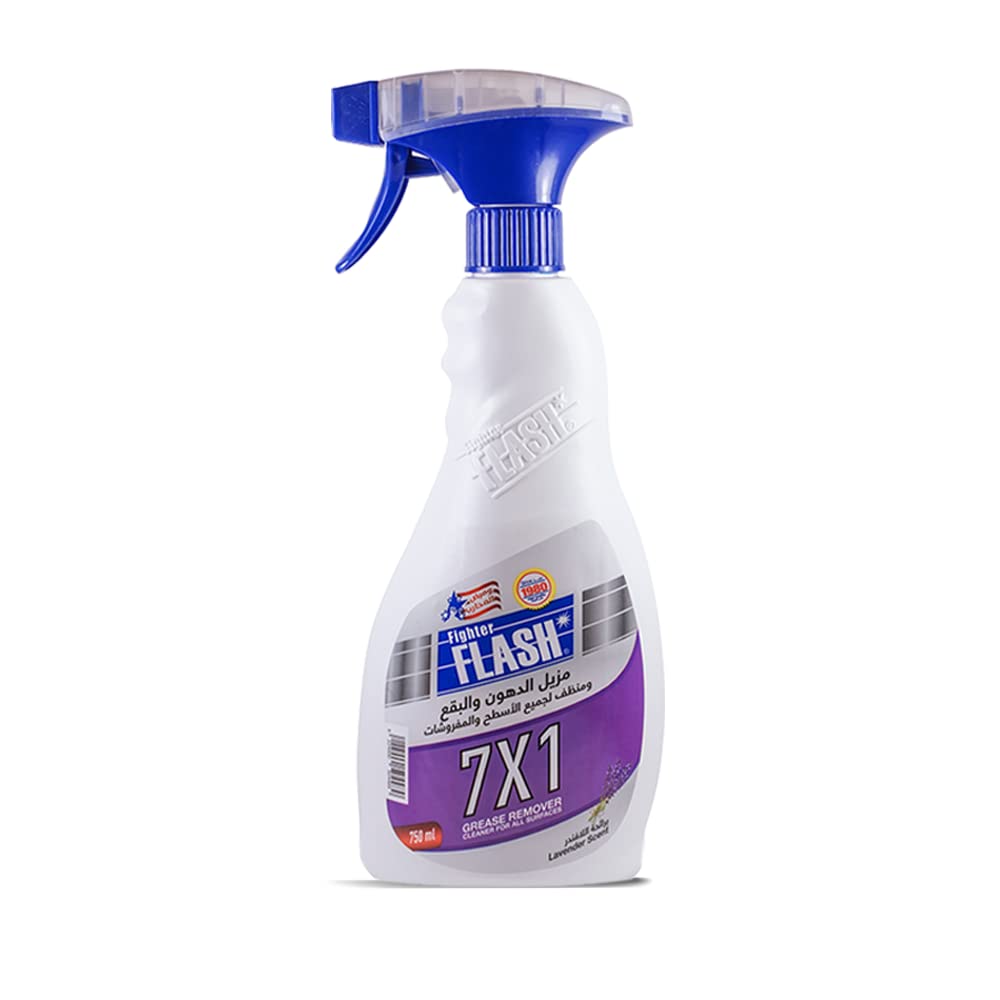 Fighter Flash 7 in 1 Grease Remover Cleaner for All Surfaces with Lavender Scent - 750 ml
