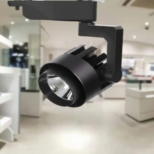 MIRA Spots Led Adjustable Tracklight (For Ceiling & Walls) 35Watt - Color: Black - Worm - سبوت لايت تراك - 35 وات,اسود اللون, للاسقف والحوائط - اضاءه ورم (اصفر) (Cape Cod)