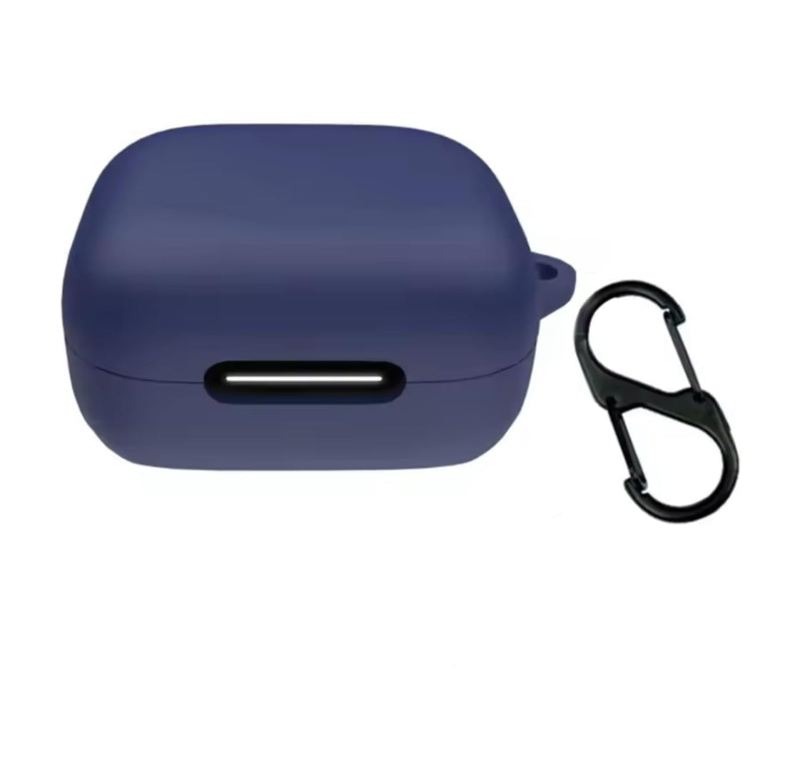 فكرة Fekra Compatible with Anker Soundcore R50i NC/Anker P30i Case Cover, Soft Silicone Shockproof Protective Case Wireless Earbuds with Carabiner, Front LED Visible (Blue)