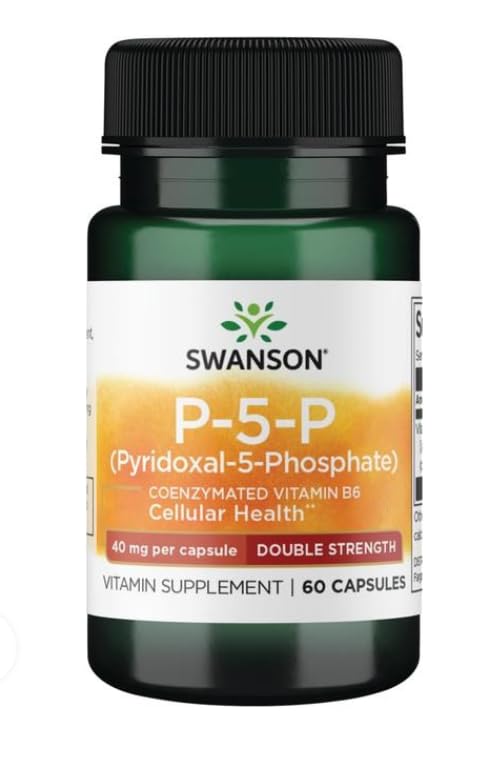 Premium Vital Double Strength 40mg - 60 Capsules - with Practical Pill Box - Neuro & Metabolic Rhythm Matrix - Active B6 Shield - Non-GMO - Bioactive Coenzyme Integrity