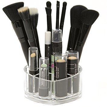 Acrylic Heart Shaped Cosmetic Organizer Makeup Organizer, Lipstick Holder, Display Stand, Nail Polish, Eyebrow Pencil Storage Box