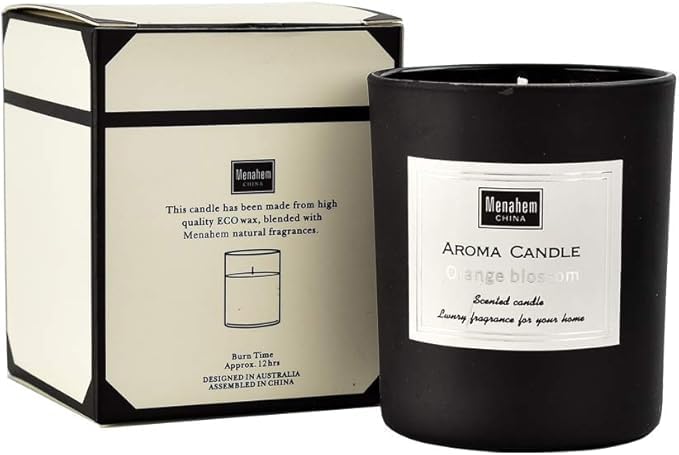 Natural Scented Candles,Aroma Candle Gift,Gentleman Perfume Handmade Soy Wax in Glass Jar 12 Hours,Happiness Travel Candles,Prefect for Meditation Stress Relief Mood Boosting (Black-Gentleman)