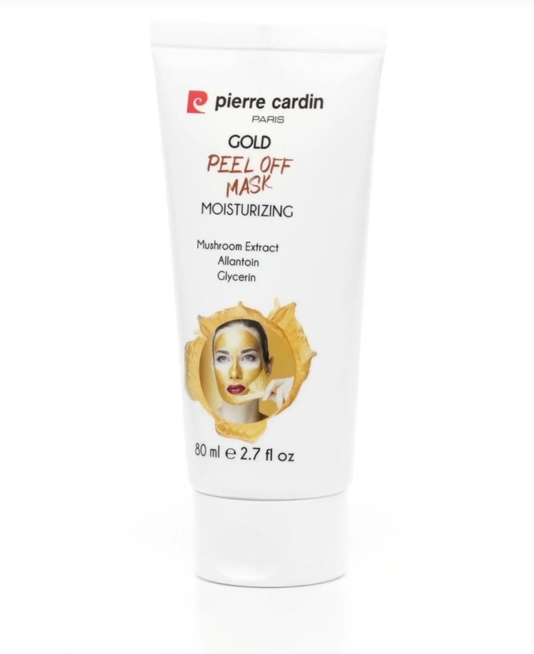 Pierrre Ca -rdin Gold Peel Off Mask, Moisturizing, Mushroom Extract, Allantoin, Glycerin, 80ml