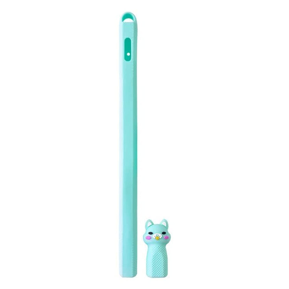 (2-C) Pencil 2 Silicone Cover, Stylus Kitty Cartoon Pen Case For Apple Pencil 2 - Turquoise