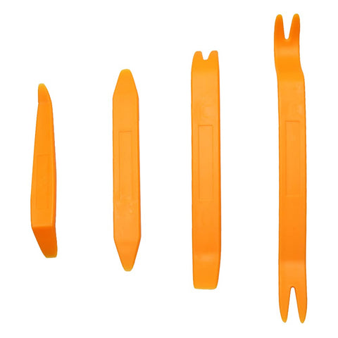 4pcs Panel Trim Auto Removal Tool Door Clip Removal Tool Pry Tool Kit Car Dash Audio Installer Radio Removal Pry Kit Tool Multicolour