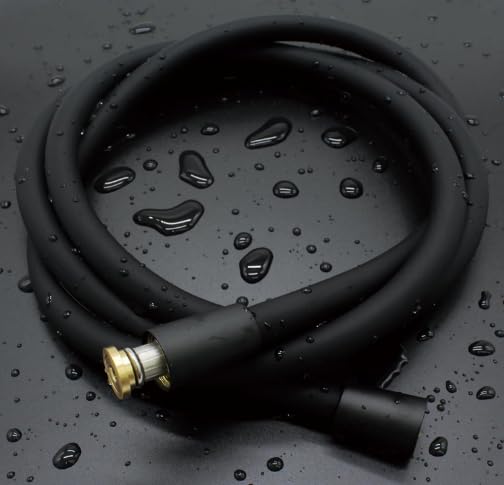180cm Shower Hose, Ultra Soft Silicone Shower Hose Replacement, Anti-Twist Design, Handheld Shower Head Hose Connector with Brass Insert and Nut, Black