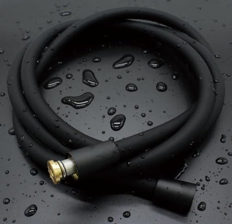 180cm Shower Hose, Ultra Soft Silicone Shower Hose Replacement, Anti-Twist Design, Handheld Shower Head Hose Connector with Brass Insert and Nut, Black