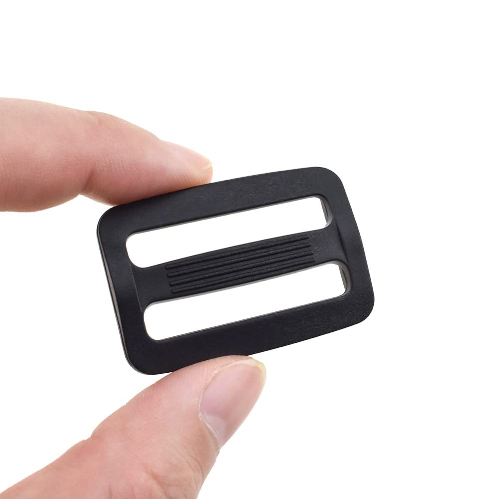 1-1/4 Inch Tri Glides Slides Clips Buckles Gripping Knurled Edge No Slipping Solid 24 Pack for Collars Aprons Sling Bag Adjustable Straps Belt Big Slots No Sharp Edges No Sewing