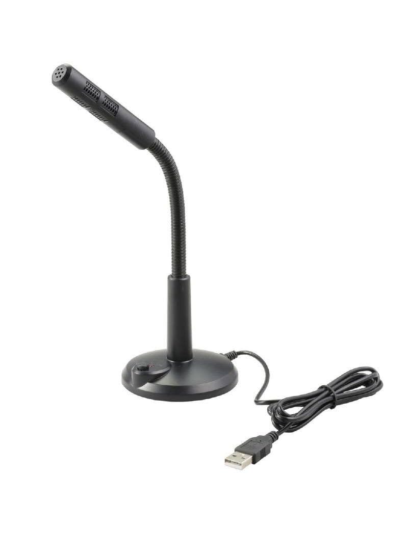 Wired Microphone Multimedia Condenser Hands-Free Microphone with Stand and 3.5mm Connector for Laptop