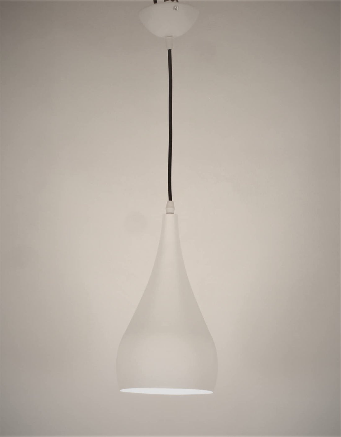 White Flask Pendant 1 Lamp