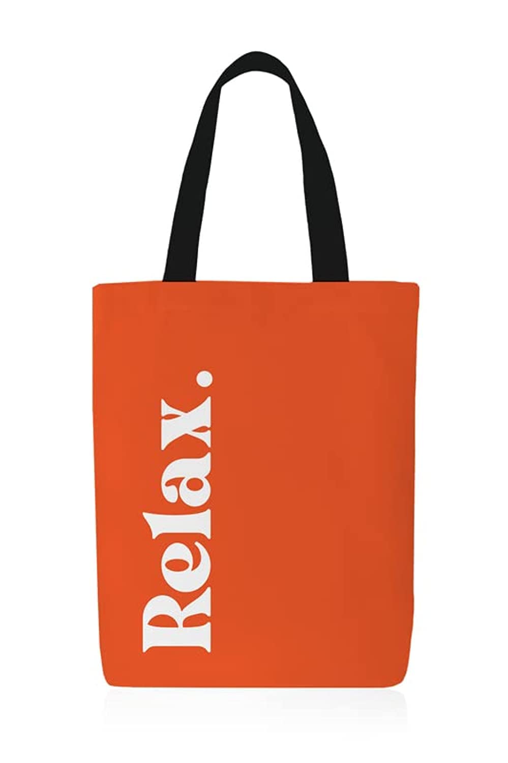 ART MOOD HOME Canvas Relax Tote Bag Orange *White 32x45 CM, M