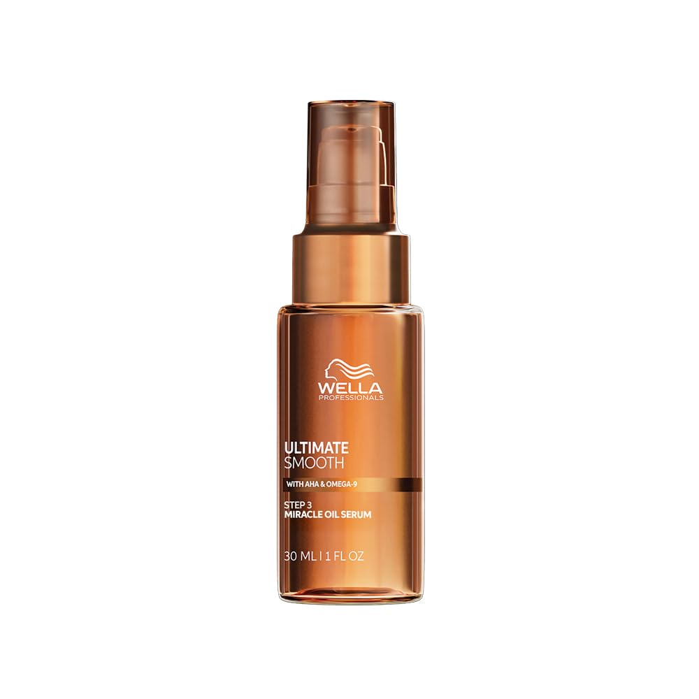 Wella Professionals Ultimate Smooth Miracle Oil Serum - Hair Oil With Squalane & Omega 9 - For Dry, Dull & Frizzy Hair (30ml)