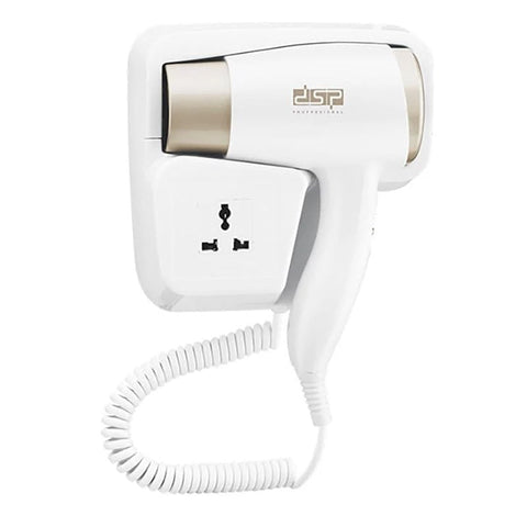 Max Wall Mounted Hair Dryer 1300W For Bathroom And Hotel White * Gold