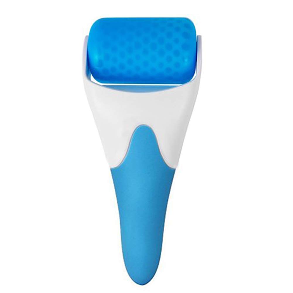 Portable Beauty Facial Roller for Face, Neck and Eyes Reducing Puffiness, Tightens Pores, Soothes Redness (Blue)
