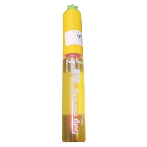 Lip Gloss, Fruit Lip Gloss, Lip Gloss for Girls, Fruit Flavoured Moisturising Lip Oil, Clear Colourless Liquid Lipstick, Long Lasting Moisture for Lips (pineapple, 1pc)