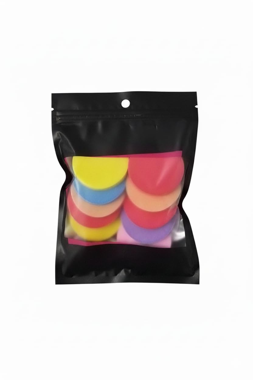 Colorful Makeup Sponges Set, Round Shape, Multi-Color Beauty Blenders, 10 Pack