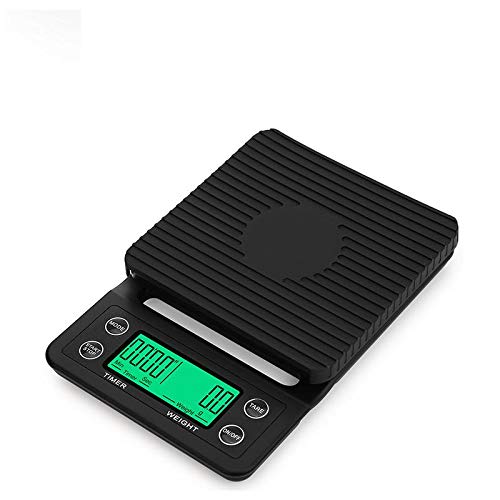 Digital Coffee Scale with Timer- Baking Table Weighting V60 Drip Coffee Mini Digital Electronic Kitchen Scale with Timer 0.1-5000G Kitchen Weighing
