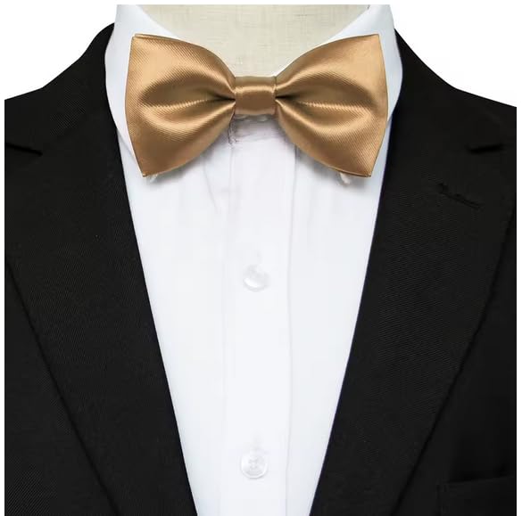 Men Bow Tie for Wedding Party Business Gifts Ties color gold