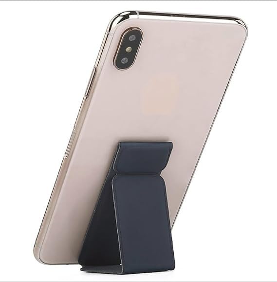 3M Store Magnetic Mobile Phone Finger Grip Holder Lazy Multi-functional Vertical Horizontal Stand Foldable Back Stick Phone Stand (BLUE)