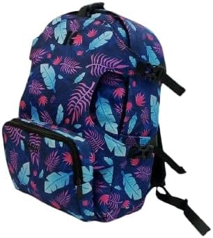 Feather Print Cartoon Backpack – School & College Book Bag for Students Lightweight & Stylish with Multiple Compartments, One Size