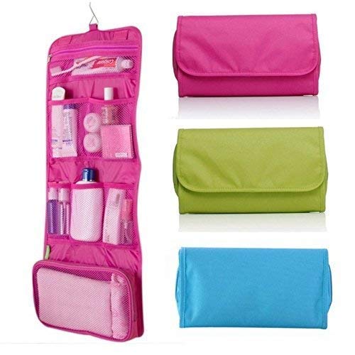 MIRECAL FASHION Fordable Wall Hanging Cosmetic Make Up Toiletry Bag Organiser (Multicolour, 7x4x2)