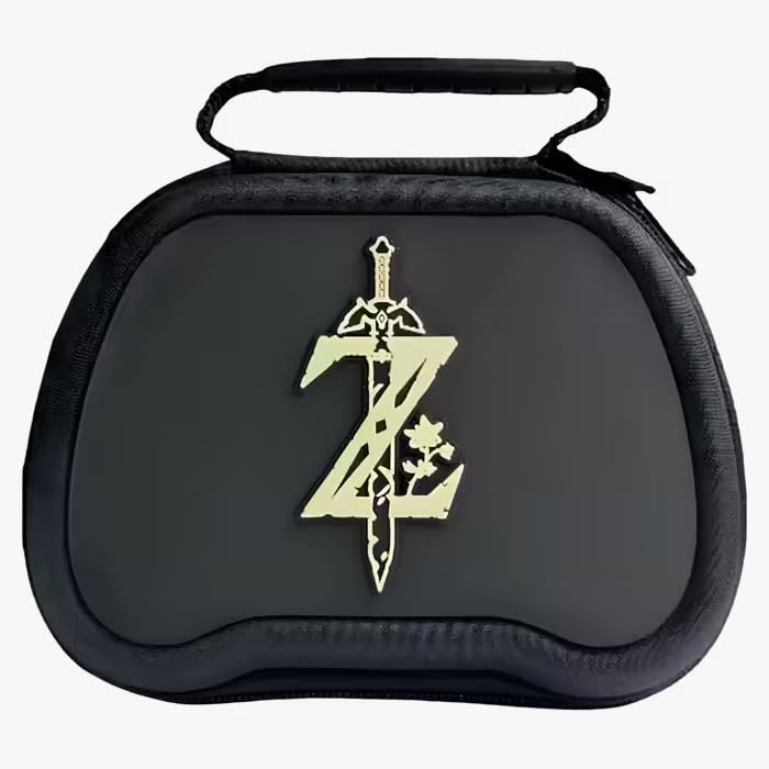 Energy Case Controller Storage Case Compatible with Zelda Black | Durable and Shock Resistant Handbag Compatible with PS5, PS4, Xbox (PS5 / PS4 / Xbox) One Size